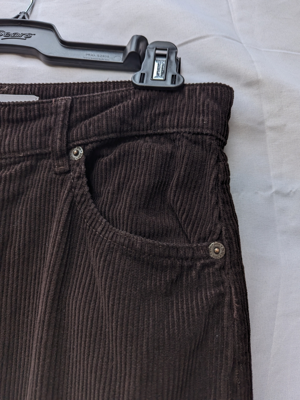 Zara Corduroy High Rise Wide Leg Trousers Dark Academia Minimalism - Picture 9 of 16